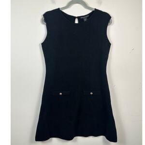 NWT Christian Lacroix Black Pocket Front Sweater Dress Size Medium Classic